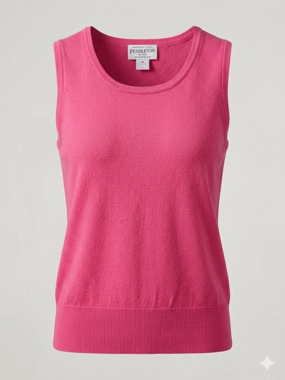 Pendleton Pink Cotton Blend Breathable Preppy Sleeveless Top 4852